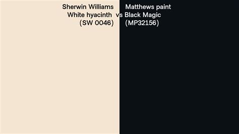 Sherwin Williams White Hyacinth Sw Vs Matthews Paint Black Magic