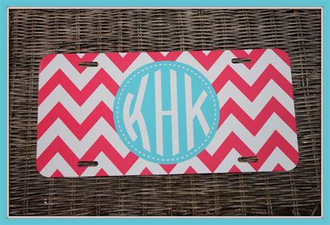 Personalized Monogrammed License Plate Car Tag Monogram Etsy