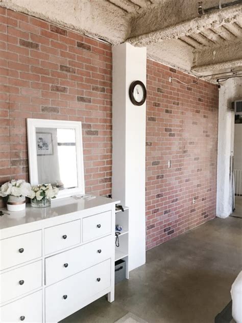 Diy Faux Brick Wall Tutorial For Renters Lovery