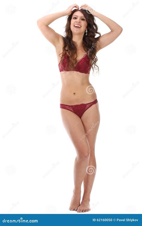 Beautiful Full Body Brunette Beauty Woman In Underwear Stock Photo Image Of Luxury Girl