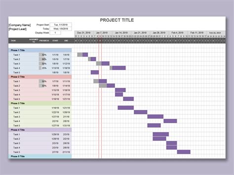 Excel Of Gantt Chart Projectxlsx Wps Free Templates