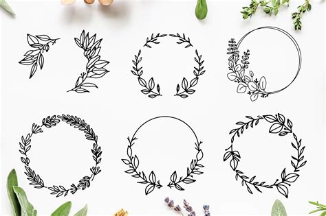 Download Hand-drawn Wreath SVG Cut File Bundle (519074) | SVGs ...