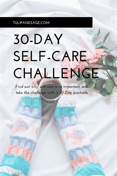 30 Day Self Care Challenge Printable Tulip And Sage Self Care