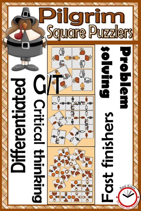 Critical Thinking Square Puzzles Thanksgiving Activity Brain Teasers Gt