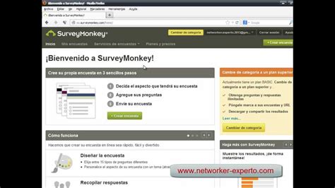 Como Crear Cuenta De Survey Monkey Encuestas De Mercado Youtube