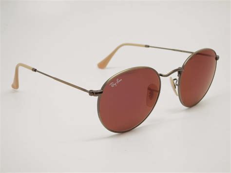 Ray Ban Rb 3447 Round Metal 167 2k Red Mirrored Sunglasses I Love Ray Bans Aviators Women Red