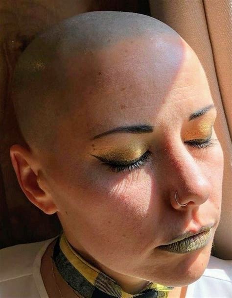 hairdare bald smooth headshave closeshave baldwoman shavedhead baldbychoice sexy