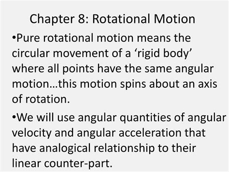 Ppt Chapter 8 Rotational Motion Powerpoint Presentation Free