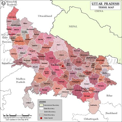 Uttar Pradesh Tehsil Map Uttar Pradesh Tehsils