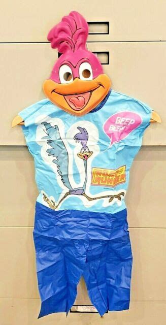 Vintage Road Runner Halloween Costume Wb Looney Tunes Mopar Beep Beep