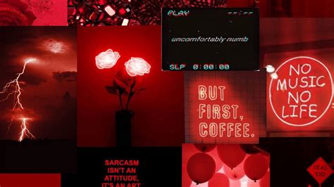 Red Wallpaper 1920X1080 Aesthetic - Draw-blip