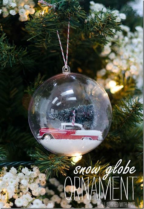 Snow Globe Ornament Diy Christmas Tree Ornaments
