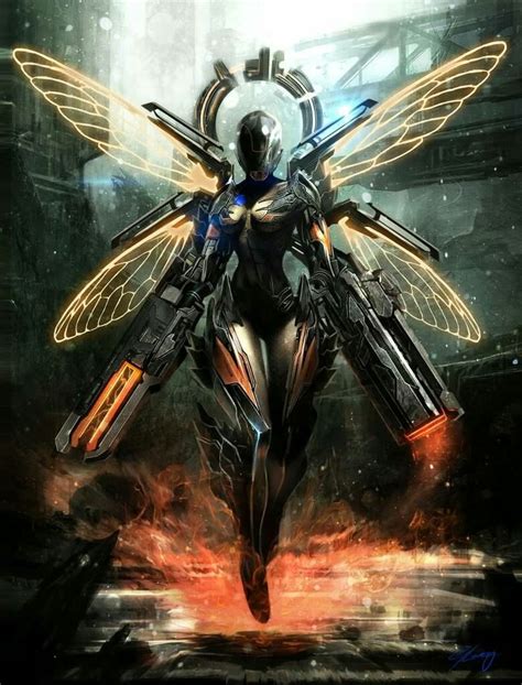 Cyber Fairy Arte Sci Fi Sci Fi Art Robot Concept Art Armor Concept