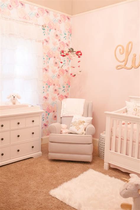 Pink Floral Nursery Girl Bedroom Decor Baby Boy Rooms Baby Room Decor
