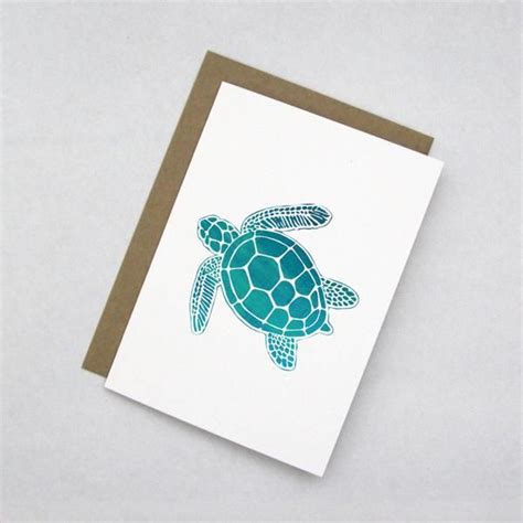 Sea Turtle Note Card Cards Note Cards Turtle Painting