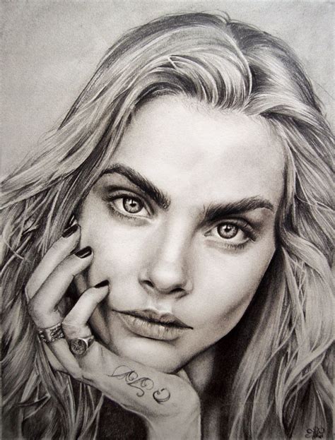 Beautiful Drawing Of Cara Delevingne By Julietessence Proyectos Que Intentar Desenhos A