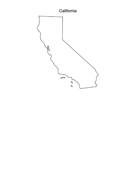 California Map Template Printable Pdf Download
