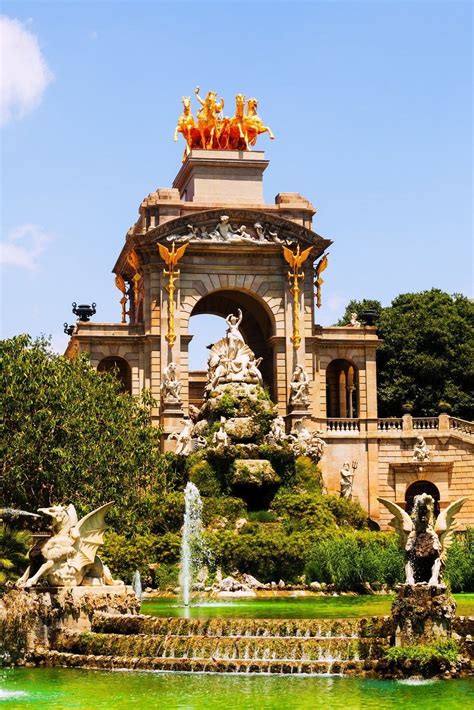 Fountain in Parc de la Ciutadella Barcelona Spain Attractions