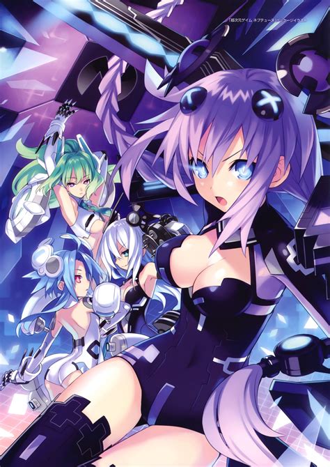 Wallpaper Anime Girls Boobs Hyperdimension Neptunia Purple Heart