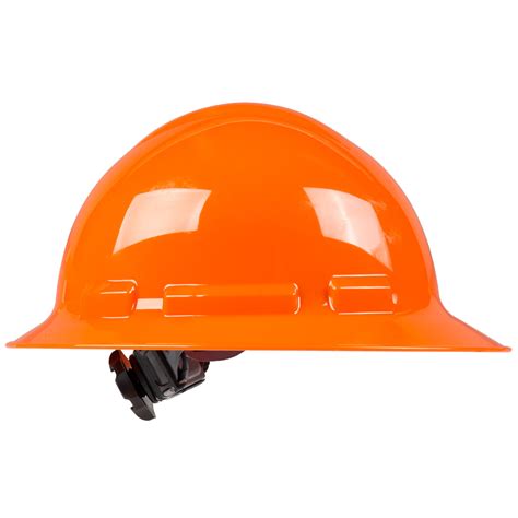 Duo Safety Orange Full Brim Style Hard Hat With 4 Point Ratchet Suspension