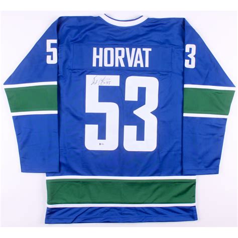 bo horvat signed vancouver canucks jersey beckett coa pristine auction