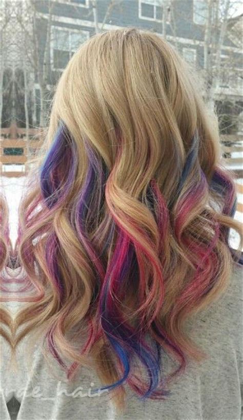 Blonde Pink Purple Streak Dyed Hair Taylorraehair Hair