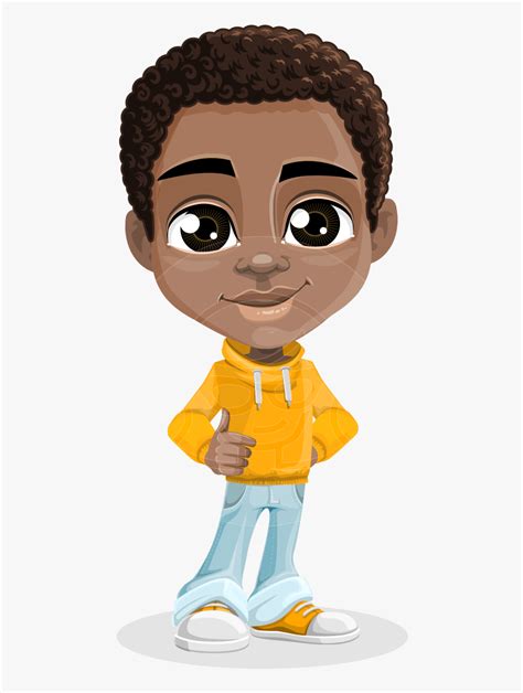 Jorell The Playful African American Boy African American Boy Cartoon