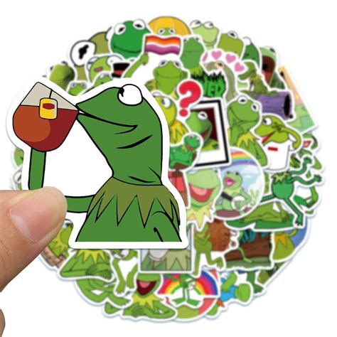 Kermit The Frog Stickers Laptop Vinyl Waterproof Decals Etsy