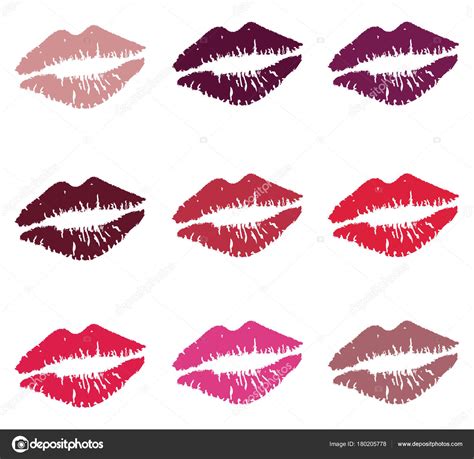Vector Lipstick Kisses Stock Vector Image By Lilac Design