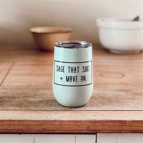 Sage To Go Cup Etsy Stainless Steel Cups Cup Vinyl Designs