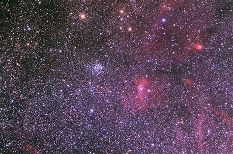A Busy Area Of The Sky In Cassiopeia M52 Is The Tight