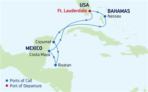 2018 Caribbean Itinerary Map Al Allure Of The Seas 7 Night Western