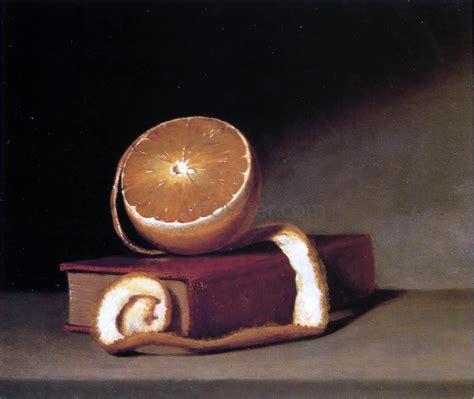 Raphaelle Peale Still Life With Orange And Book Canvas Art Print