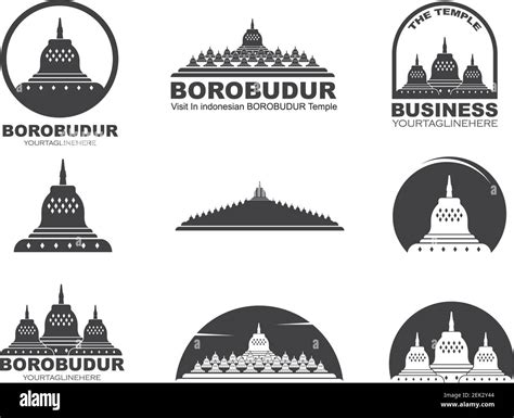 Borobudur Is Indonesian Temple One Of The Words Miracles Vector
