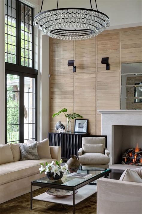 Neutral Transitional Living Room With Paneling Hgtv