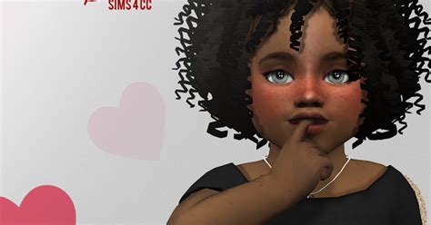 Curly Black Hair With Tie Ing Redheadsims Cc