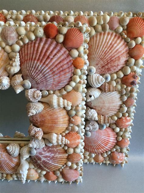 One Of A Kind Shell Mirrors From Hand Picked Seashells Seashell