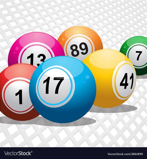 Bingo Balls On White 3d Background Royalty Free Vector Image