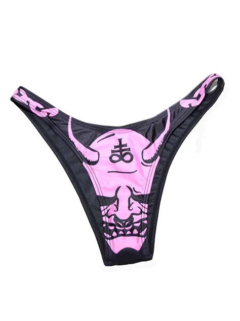 Buy Thefound Women Gothic Bikini Swimsuit Set Cute Micro Bra Thong Bikini Set High Waisted Goth