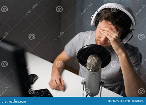 Close Up Of Man Losing Computer Video Game Stock Image Image Of
