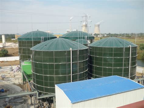 Glossy Glass Lined Steel Tanks Bolted Steel Tanks Gas Liquid
