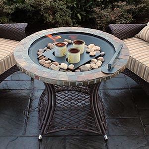 The gel fuel cans fit in both baby. Columbus Gathering Table with Gel Fuel Fire Pit - Costco ...