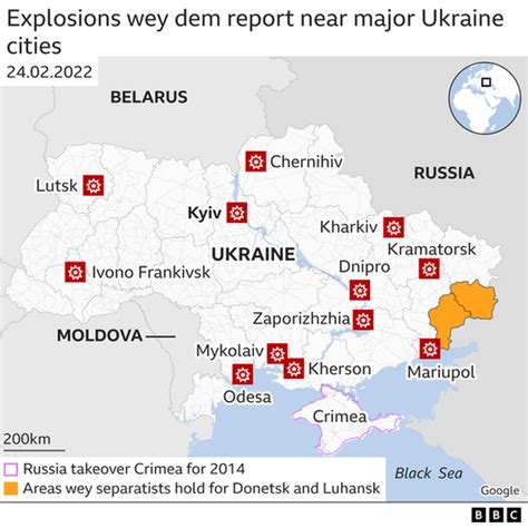 Ukraine Crisis Five Maps To Explain Russian Invasion Bbc News Pidgin