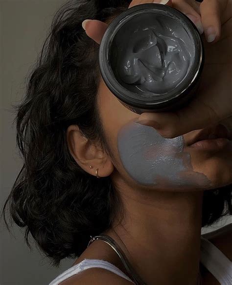 Skincare Products Photography Face Mask Aesthetic Charcoal Face Mask