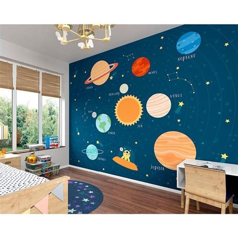 Ohpopsi Outer Space Wall Mural Wals0341 The Home Depot Boys Room