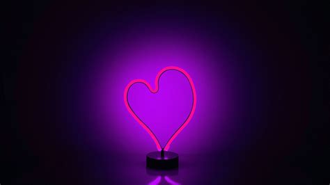 Purple Neon Background 4k