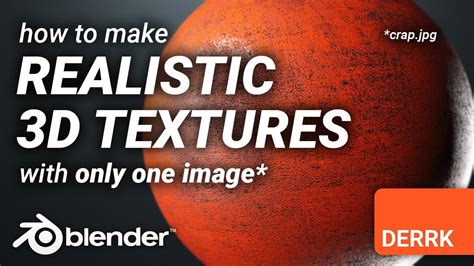 Realistic 3d Texture In Blender With Only One Image Youtube