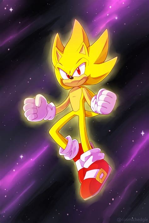 Fanart Super Sonic By Sonictchi Sonic Sonic Art Sonic Fan Art