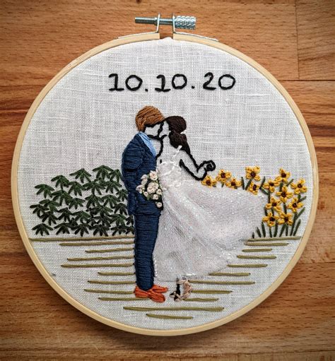 Custom Wedding Embroidery Etsy