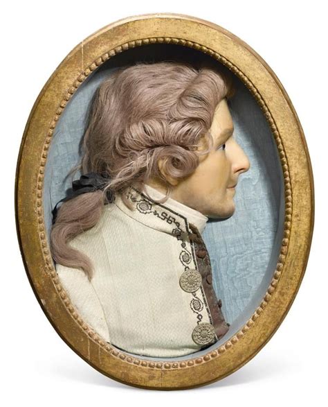 French Late 18th Century Portrait Of A Gentleman Polychrome Wax